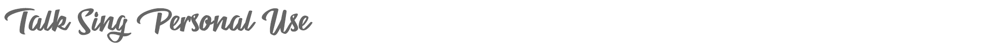 Sample characters Talk Sing Font
